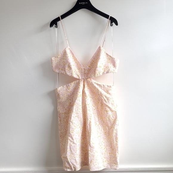 Zara Cutout New Spaghetti Straps Linen Blend Mini Dress Size XL - Picture 11 of 15